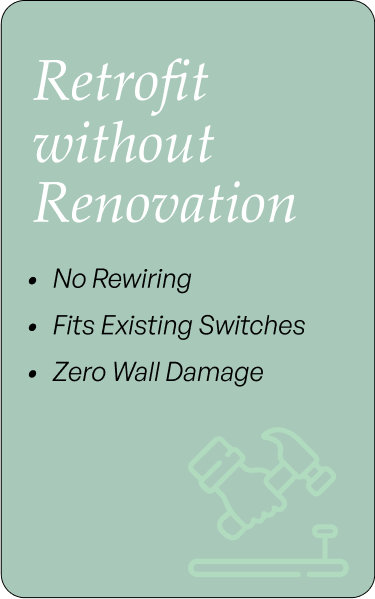 Renter-friendly retrofit home automation installed in a rented Hyderabad apartment without rewiring